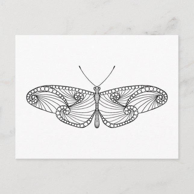 Inspired Butterfly Art Postcard (Front)
