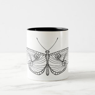 Inspired Butterfly Art Two-Tone Coffee Mug