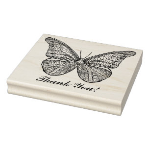Inspired Butterfly Rubber Stamp