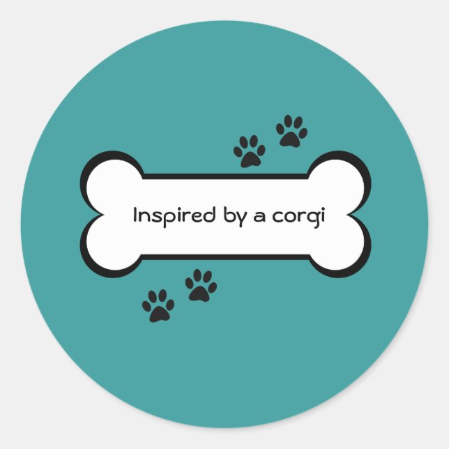 Inspired by a corgi classic round sticker (Front)