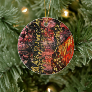 Inspired by California's Fires Ceramic Ornament