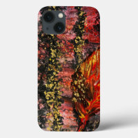 Inspired by California's Fires  red gold fiery