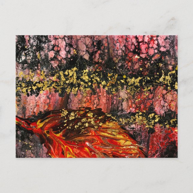 Inspired by California's Fires, Redwood burning Holiday Postcard (Front)