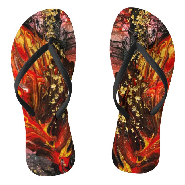 Inspired by California's Fires  Thongs (Footbed)