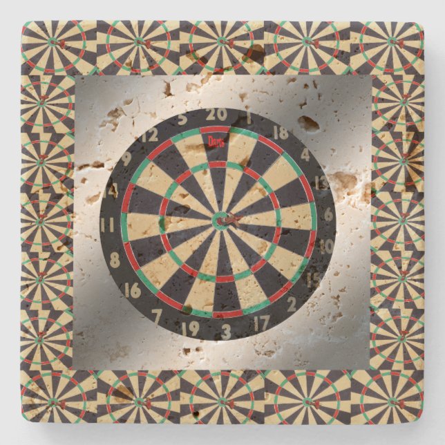 Inspired By Darts The Game, Stone Coaster (Front)