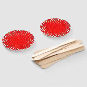 Inspired by red pheasant bird feathers hand fan