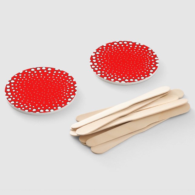 Inspired by red pheasant bird feathers hand fan (Non-assembled)