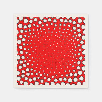 Inspired by red pheasant bird feathers napkin