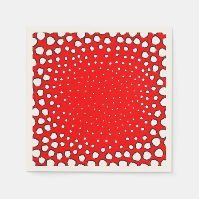 Inspired by red pheasant bird feathers napkin (Front)