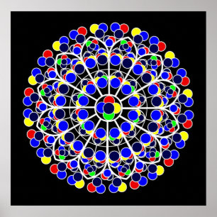 Inspired by South Rose Window, Notre-Dame de Paris Poster