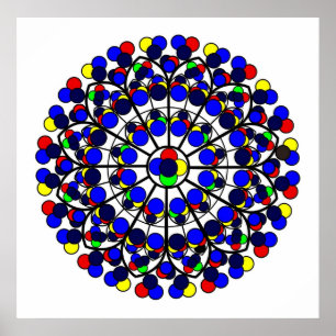 Inspired by South Rose Window, Notre-Dame de Paris Poster