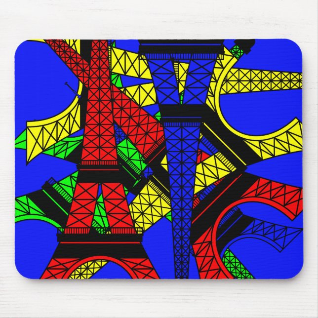 Inspired by the Eiffel Tower Mouse Pad (Front)