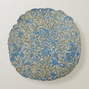 Inspired By William Morris Blue Willow Bough  Round Cushion