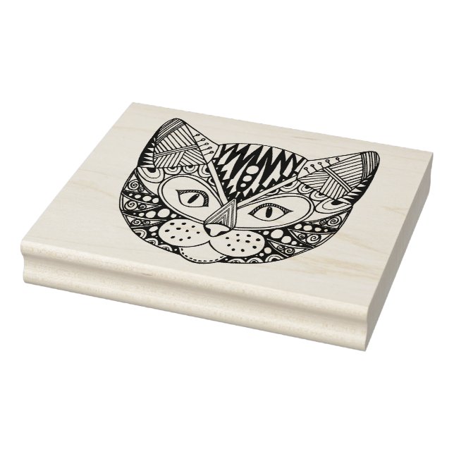 Inspired Cat Rubber Stamp (Stamp)