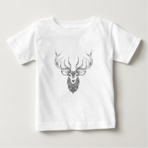 Inspired Deer Horned Head Baby T-Shirt