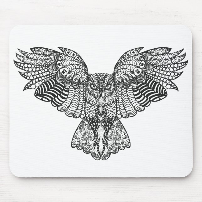 Inspired Eagle Owl Mouse Pad (Front)