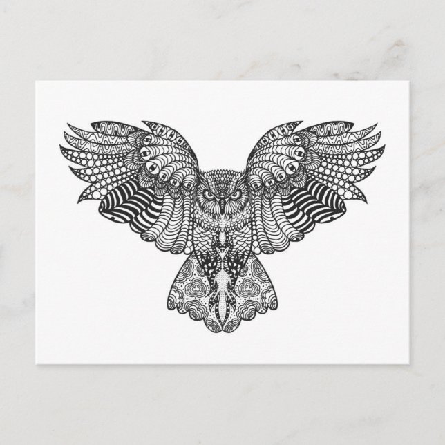 Inspired Eagle Owl Postcard (Front)