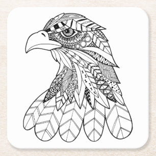 Inspired Eagle Square Paper Coaster