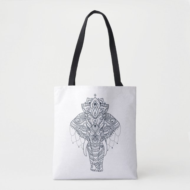 Inspired Elephant 3 Tote Bag (Front)