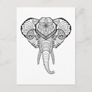 Inspired Elphant Head Postcard
