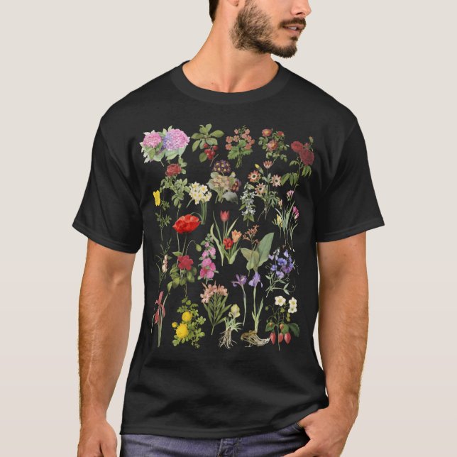 Inspired Flower Botanical Floral Plant Ch  T-Shirt (Front)