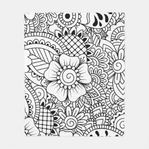 Inspired Flowers Fleece Blanket