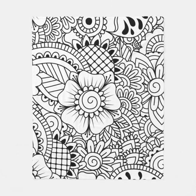 Inspired Flowers Fleece Blanket (Front)