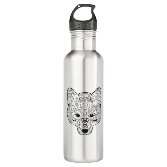 Inspired Fox Head 710 Ml Water Bottle (Front)