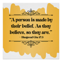 Inspired Golden Minimalist Bhagavad Gita Quote