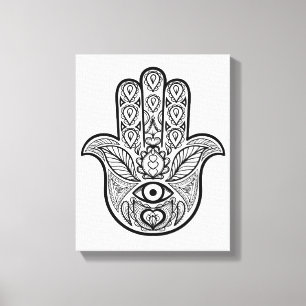 Inspired Hamsa Hand 6 Canvas Print