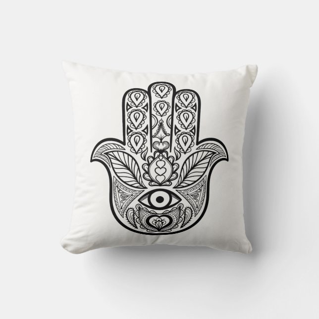 Inspired Hamsa Hand Cushion (Front)