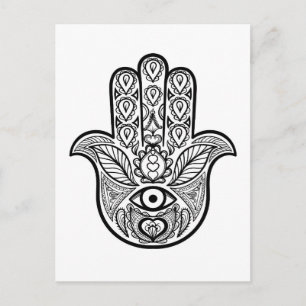 Inspired Hamsa Hand Postcard