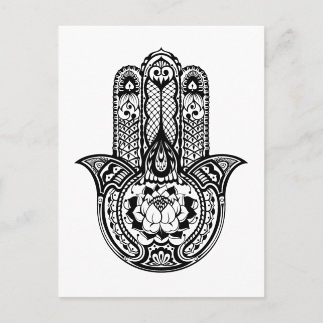 Inspired Hamsa Symbol Postcard (Front)