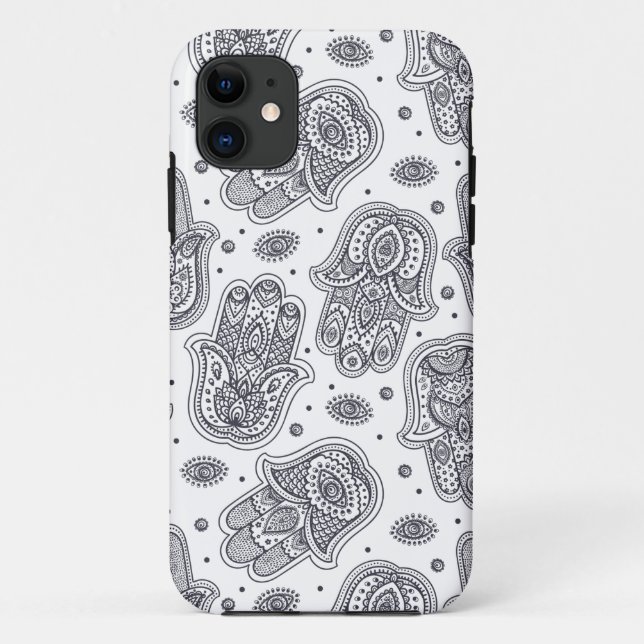 Inspired Hand Drawn Hamsa Case-Mate iPhone Case (Back)