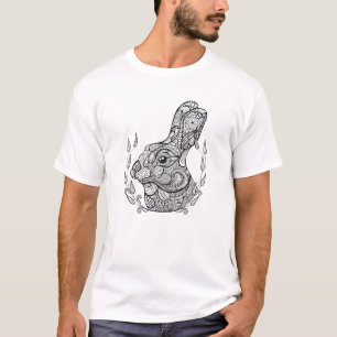 Inspired Head Of Rabbit In Wreath T-Shirt