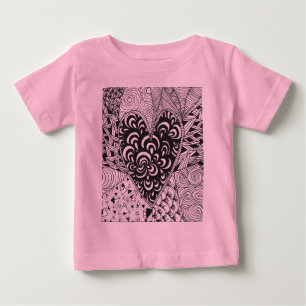 Inspired Heart Doodle Baby T-Shirt