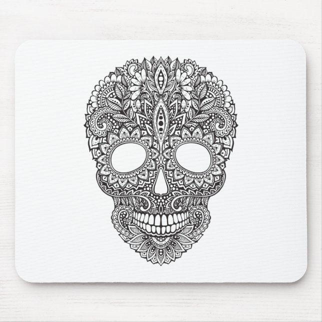 Inspired Human Skull Mouse Pad (Front)
