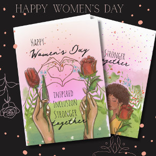 Inspired Inclusion Womens Day Card Hand- drawn