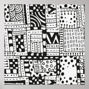 Inspired Indian Abstract Figures 2 Poster