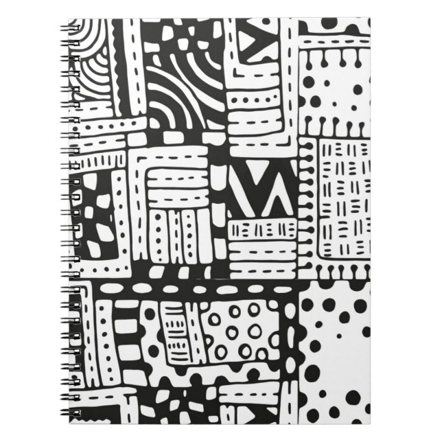 Inspired Indian Abstract Figures Notebook (Front)