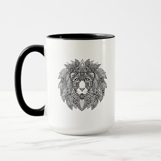 Inspired Lion Head 4 Mug (Left)
