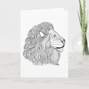 Inspired Lion Head 5 Card