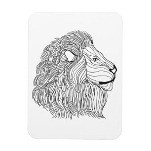 Inspired Lion Head 5 Magnet