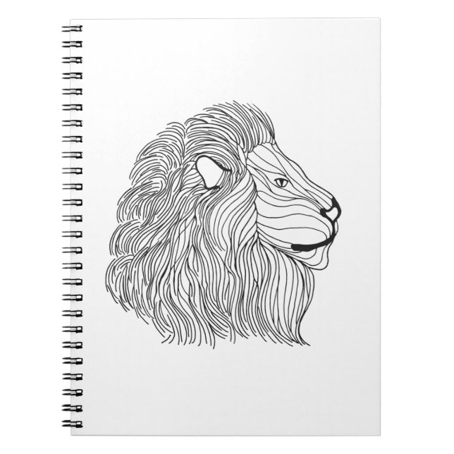 Inspired Lion Head 5 Notebook (Front)
