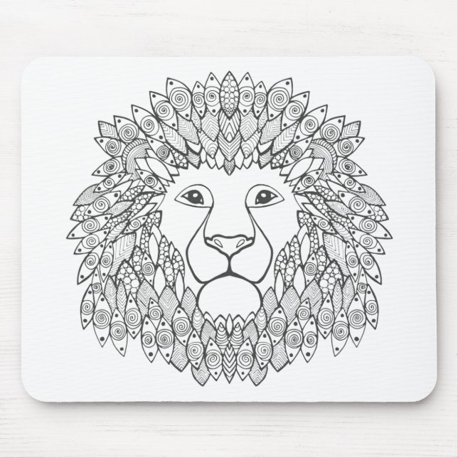 Inspired Lion Head Mouse Pad (Front)