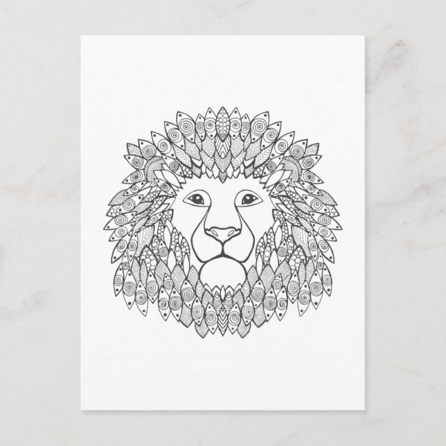 Inspired Lion Head Postcard (Front)