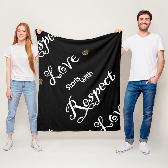 Inspired Love And Respect Saying Quote  Fleece Blanket (In Situ)