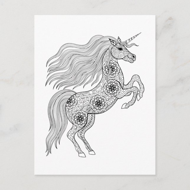 Inspired Magic Unicorn Postcard (Front)