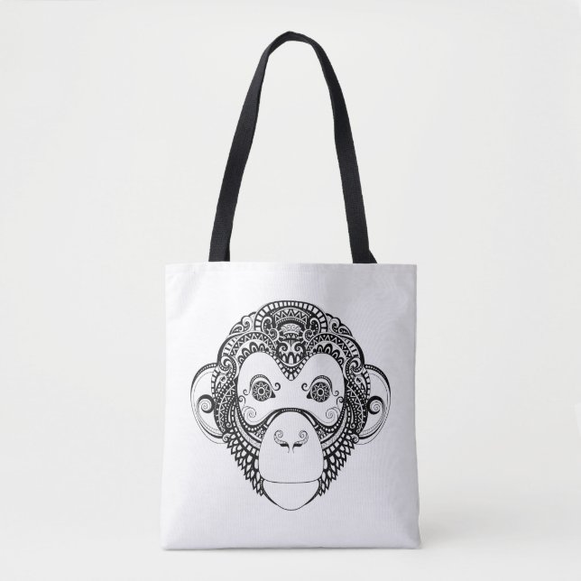 Inspired Monkey Design 2 Tote Bag (Front)