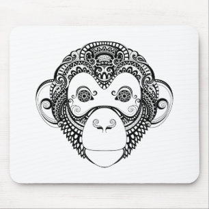Inspired Monkey Design Mouse Pad